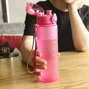 Portable Plastic Creative <strong>Cup</strong> Summer Sports Children's <strong>Cup</strong> / <strong>Frosted</strong> Plastic Water Bottle - Product Image 2