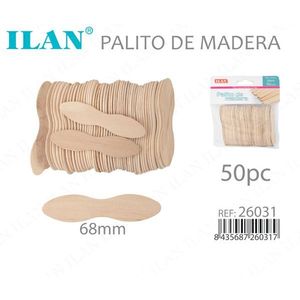 Palitos de madera para helado de 68 mm, 50 unidades, para manualidades y proyectos de bricolaje - Product Image 1