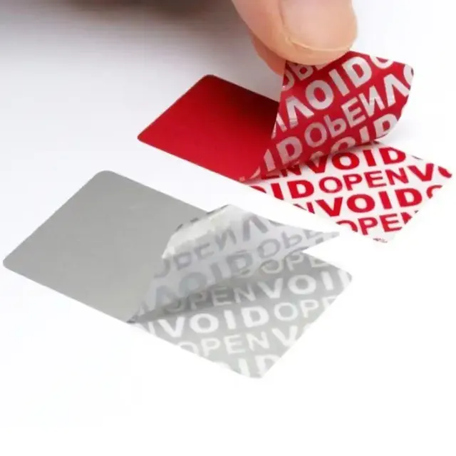 Custom Security Seal Label Tamper Proof Warranty Sticker Void if Tampered Open Void Tamper Evident Label OEM Printing