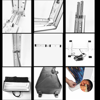 Cadre ultra fin, portable, respectueux de l'environnement, affichage publicitaire, stand modulaire en aluminium, stand d'exposition, boîte lumineuse pliable SEG