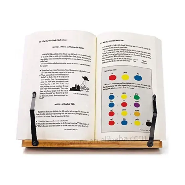 Factory Direct Supply Office Desktop Organizer Stand Bamboo Book Storage Shelf