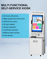 Kiosque de paiement par carte avec scanner de code QR, lecteur de carte d'identité et de passeport, kiosque en libre-service pour l'enregistrement, impression A4 pour hôtel, hôpital, aéroport
