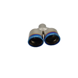Silenciador de Escape Doble con Salida Azul Plateada, Hecho de Acero Inoxidable 304, Apto para Modelos de Vehículos en General - Product Image 5