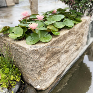 Giardino paesaggistico decorazione Design naturale vecchia pietra materiale antico acqua trogolo ciotola vaso fioriere per la vendita - Product Image 2