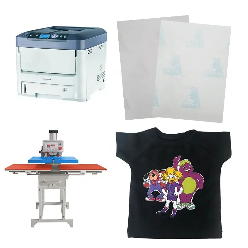 Inkjet wholesale hot sale designs printed heat t shirt Heat A4 Dark No Cut Laser transfer paper
