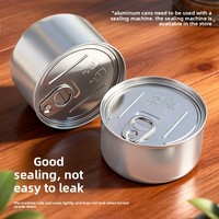 Boîte Ronde en Métal de Qualité Alimentaire pour Gâteaux, Desserts, Aliments pour Chats et Chiens, Conserves, Boîte Scellée en Aluminium Facile à Ouvrir, Boîte Pelable