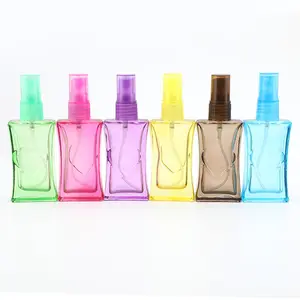 Luxury empty spray perfume bottle 30ml colorful perfume glass bottles