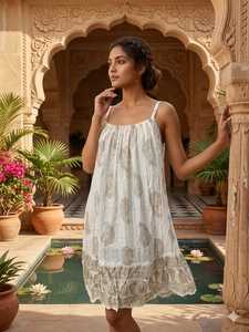 Robe bohème pour femme – Robe longue légère sans manches avec imprimé pour les vacances d'été, les stations balnéaires et les tenues décontractées - Product Image 3
