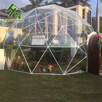Couverture en PVC robuste 8m Dôme géodésique transparent pour serre de jardin