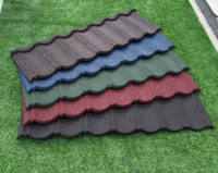 Tuiles de toit en métal enduites de pierre colorée d'isolation thermique de feuille de toiture esthétique de qualité principale pour le bâtiment moderne