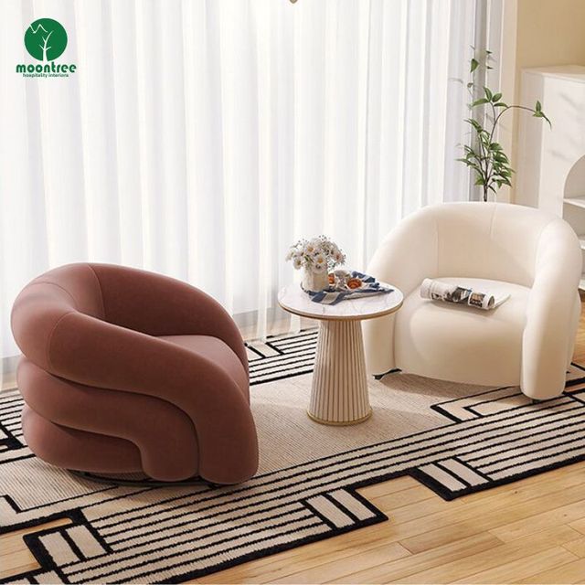 Moontree Minimalist Designer Lounge Chairs Living Rooms Single Sofa Chairs Photo Studios Bridal Shops Luxury Negotiation Chairs