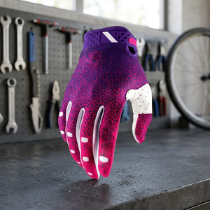 Guantes Deportivos Morado Rosa con Estampado por Transferencia Térmica, Transpirables, de Poliéster, Largos hasta la Muñeca, para Ciclismo al Aire Libre - Product Image 5