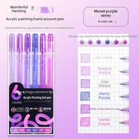 Stylos gel en plastique promotionnels en gros, logo personnalisé imprimé, cadeaux publicitaires, stylos neutres personnalisés, salon professionnel, stylos journal 6 couleurs 1,0 mm