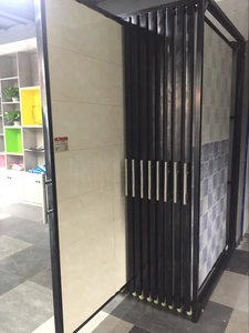 Tùy chỉnh hiện đại kéo đẩy kim loại đứng cho gạch đá hiển thị có thể tháo rời thiêu kết đá gạch khung triển lãm là viết tắt của triển lãm - Product Image 6