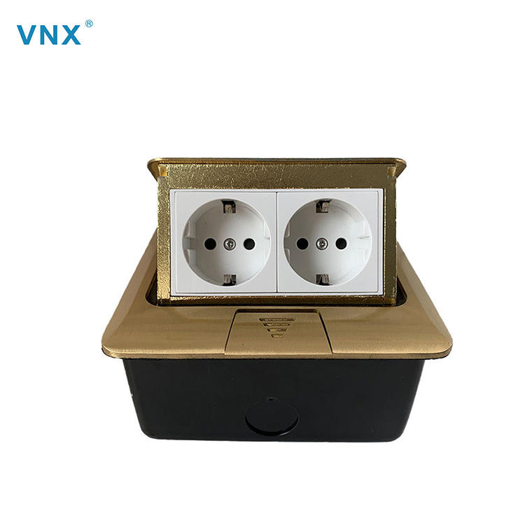 Factory Supply Electrical Outlet Copper Alloy 16A Waterproof Outlet Double Multi Floor Pop up Socket