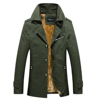 Manteau coupe-vent décontracté pour homme en polyester et coton, nouveau design, style business, idéal pour l'hiver – Veste longue OEM à prix abordable