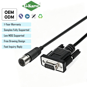 Mini DIN 3 broches DB9 connecteurs mâles femelles RS232 connexion d'ordinateur câble de Port série conducteur en cuivre PE pour usage industriel - Product Image 1