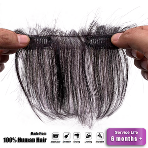 Toupet con Base in Pizzo, Parrucche in Capelli Umani Remy, <span class=keywords><strong>Frangia</strong></span> con Linea del Capelli, Parte Centrale, Extension Frontali con Fascia, Capelli Lisci - Product Image 4