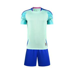 Set Personalizzato di Maglie da Calcio Retrò Blu per Adulti, Kit Uniforme di Squadra Personalizzato con Pantaloncini, 100% Poliestere ad Asciugatura Rapida per Estate e Autunno - Product Image 3