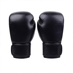 Gants de boxe noirs à doigts entiers, gants d'arts martiaux pour l'entraînement, gants de sac de frappe pour la pratique de la boxe - Product Image 1
