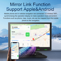 SEMAITU 7 ''Portable écran tactile voiture stéréo sans fil Apple Carplay Android Auto Non-Air-Gap Transmission FM toutes les voitures 1 an