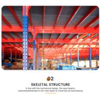 Support de mezzanine en fer robuste à 2 niveaux personnalisé pour entrepôt industriel finition de revêtement en poudre pour rayonnage à palettes