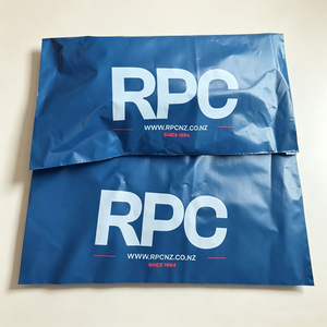 Bolsas de correo azules oscuros mate con impresión de logotipo personalizado, gruesas, autoadhesivas, de polietileno, para envíos de ropa. - Product Image 6