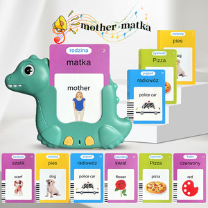 Tarjetas de Memoria Interactivas Bilingües en Polaco e Inglés con Dinosaurios, 224/510 Palabras, Juguete Educativo para Niños de 2 a 6 Años, Certificado CE - Product Image 2