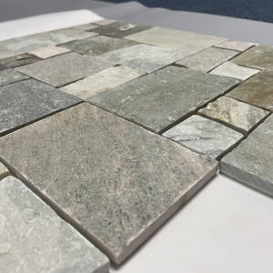 Piastrelle in Mosaico Giallo dal Design Moderno, Finitura Naturale in <span class=keywords><strong>Ardesia</strong></span> per Pavimentazione Esterna di Hotel, Piastrelle Quadrate per Soggiorno - Product Image 2