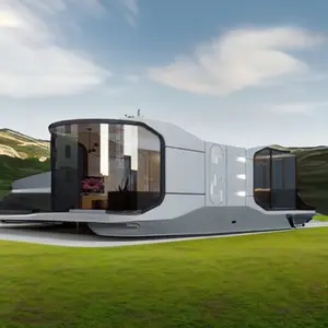 Fashionable Mobile House Craft Tiny Space Capsule Outdoor Mobile Tiny House