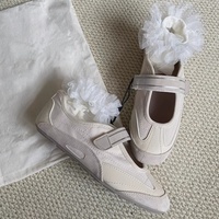 ZA Nouvelle Collection Été – Chaussures Ballerines Rétro Mary Jane Décolletées pour Femme 2025 – Décontractées, Extérieur, Rehaussantes, Semelle Épaisse, Velcro