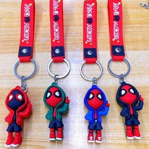 Nuevos héroes Thor 3D llavero de goma portátil Anime Spider-Man Bat Flash y <span class=keywords><strong>Hulk</strong></span> coche colgante regalo para llavero promoción - Product Image 4