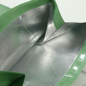 กระเป๋าเก็บความเย็นแบบใช้แล้วทิ้ง ทำจากอลูมิเนียมฟอยล์ PP Non Woven ทนทาน สำหรับขนม ของว่าง กาแฟ อาหารเดลิเวอรี่ ขนาดเล็ก พร้อมฉนวนกันความร้อน - Product Image 5