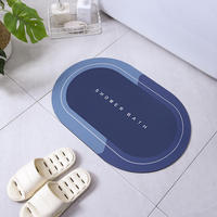 Soft Diatomite Anti Slip Bathroom Floor Mat Quick Drying Kitchen Mat Oval or Square Bathroom Diatomite Water Absorbing Mat