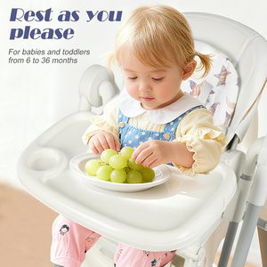 Chaise haute pour bébé réglable en hauteur, chaise multifonctionnelle pour enfants pour l'alimentation - Product Image 5