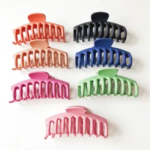 <span class=keywords><strong>Pince</strong></span> à <span class=keywords><strong>cheveux</strong></span> en plastique pour femmes, grande <span class=keywords><strong>pince</strong></span> à <span class=keywords><strong>cheveux</strong></span> en résine noire, acétate acrylique, 11cm, 5cm - Product Image 1