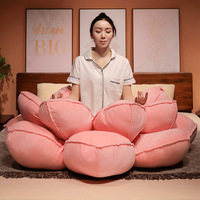 Grande peluche en forme de lotus, poupée porte-bonheur, pour filles, canapé, chambre, coussin de tatami.