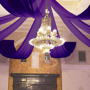 Drapage de plafond de mariage Tentures en mousseline de soie bleu marine pour mariage Tentures de plafond de qualité supérieure pour divers événements - Product Image 3