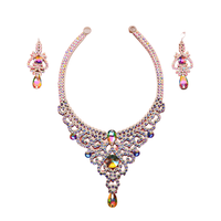 Collier Couronne Fait Main Tendance en Plaqué Argent Brillant avec Strass pour Spectacle de Danse Orientale, Bijoux pour Femme