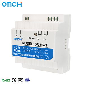 Fuente de Alimentación Conmutada Industrial OMCH <span class=keywords><strong>DR</strong></span>-60-5/12/24 DIN Rail AC-DC 5V 12V 24V 6.5A 5A 2.5A 60W SMPS Individual RoHS para - Product Image 1