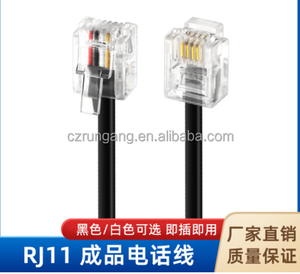 Câble téléphonique plat RJ11 à 4 cœurs en gros 6P4C ligne <span class=keywords><strong>fixe</strong></span> 6P2C2 Core 1-20m câble de communication plat <span class=keywords><strong>pour</strong></span> la communication téléphonique - Product Image 4