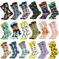 Chaussettes Jacquard Mi-mollet Unisexe en Coton à Motifs Animaux Papillon Chat Tendance Transfrontalière – Meilleures Ventes En Stock