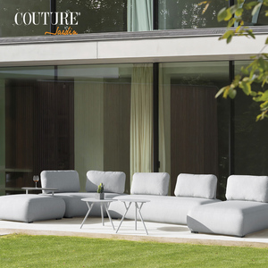 Villa Hôtel Projet De Luxe Patio En Aluminium Jardin Corde Meubles En Plein Air Tissu Sectionnel Canapé Salon Ensemble - Product Image 4