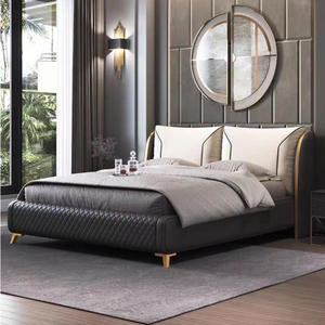 Cama doble de diseño italiano Cama de <span class=keywords><strong>matrimonio</strong></span> China Cama doble de diseño italiano - Product Image 4