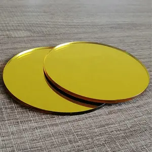 Großhandel gelb-goldenfarbene Acryl-Kunststoffplatte PMMA Rohmaterial verspiegelte Zierplatte