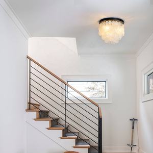 Luz de techo moderna, Concha decorativa, luces montadas en el techo, lámpara de techo de dormitorio dorado para sala de estar de hotel en casa - Product Image 5