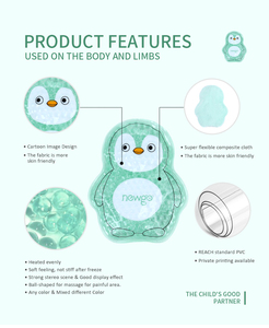 Compresa de Gel Frío/Caliente con Diseño de Animalitos - Compresa Reutilizable para Aliviar el Dolor en Niños - Product Image 3