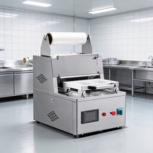 Plateau automatique électrique conforme à la norme CE pour l'emballage alimentaire avec <span class=keywords><strong>machine</strong></span> de scellage de plateaux en film - Product Image 3