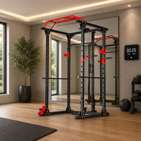En gros Power Cage et Rack de musculation complet avec système de poulies pour tirage vertical, rameur et poulie à câble, avec bras de sécurité, pour salle de sport à domicile et salle de sport commerciale