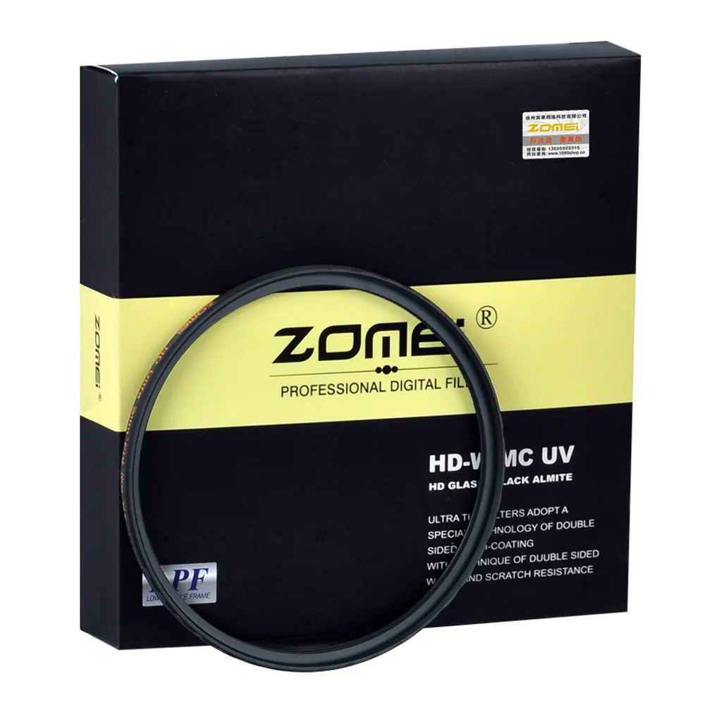 HD-W MC-UV ince filtre ZOMEI 58mm dijital kamera filtre Lens koruma UV filtre Canon Nikon